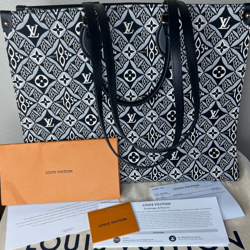 Louis Vuitton 2WAY Monogram Jacquard on the go GM Shoulder Bag ✨no flaws!